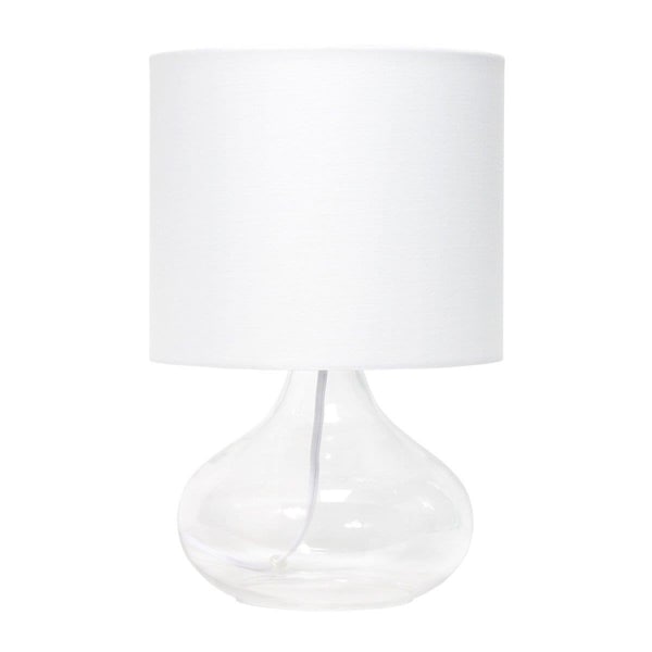 Lighting Business Glass Raindrop Table Lamp with Fabric Shade - Clear with White Shade LI2519934 - main